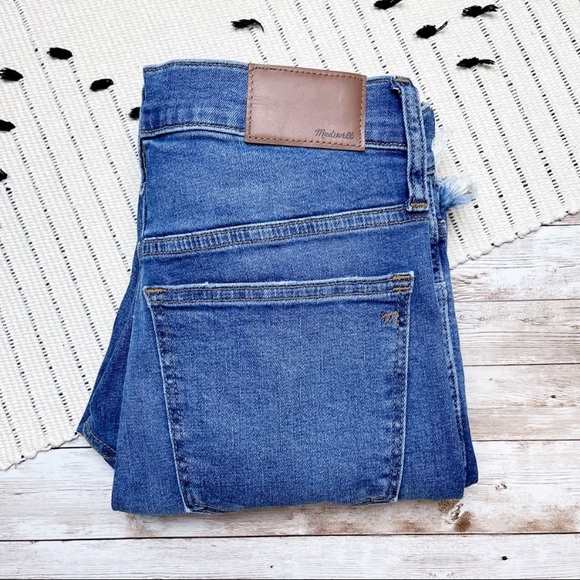 Madewell 10” High Rise Skinny Jeans Button Fly Mackey Wash Blue Size 27 NWT - Picture 3 of 4